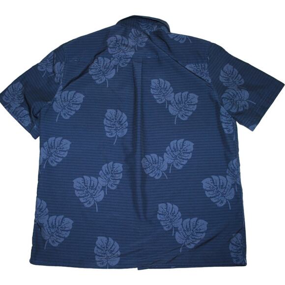 Chaps Short Sleeve Shirt Mens XL Blue UV Protective - Picture 2 of 7